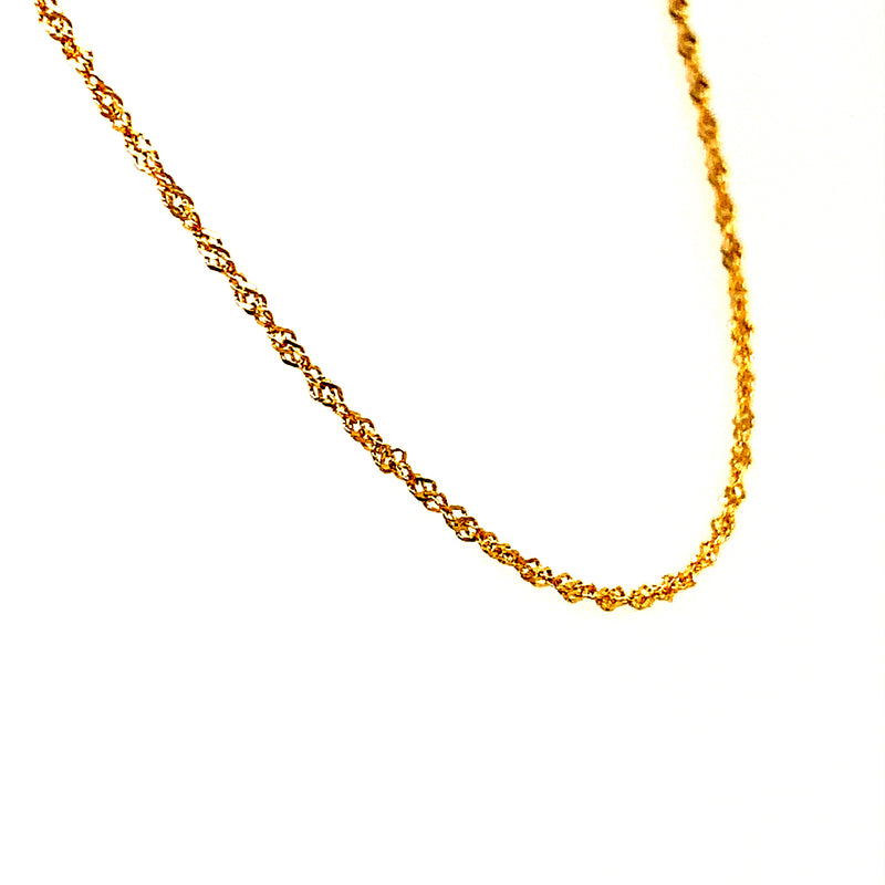 Cadena Singapur en oro amarillo 18kt. 45cm