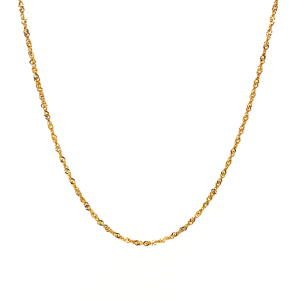 Cadena Singapur en oro amarillo 18kt. 50cm