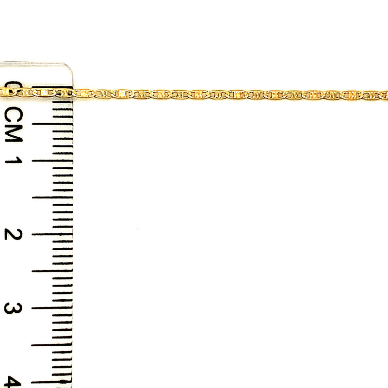 Cadena Valentina en oro 3 tonos 10kt. 40cm