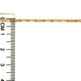 Cadena Valentina en oro 3 tonos 10kt. 45cm