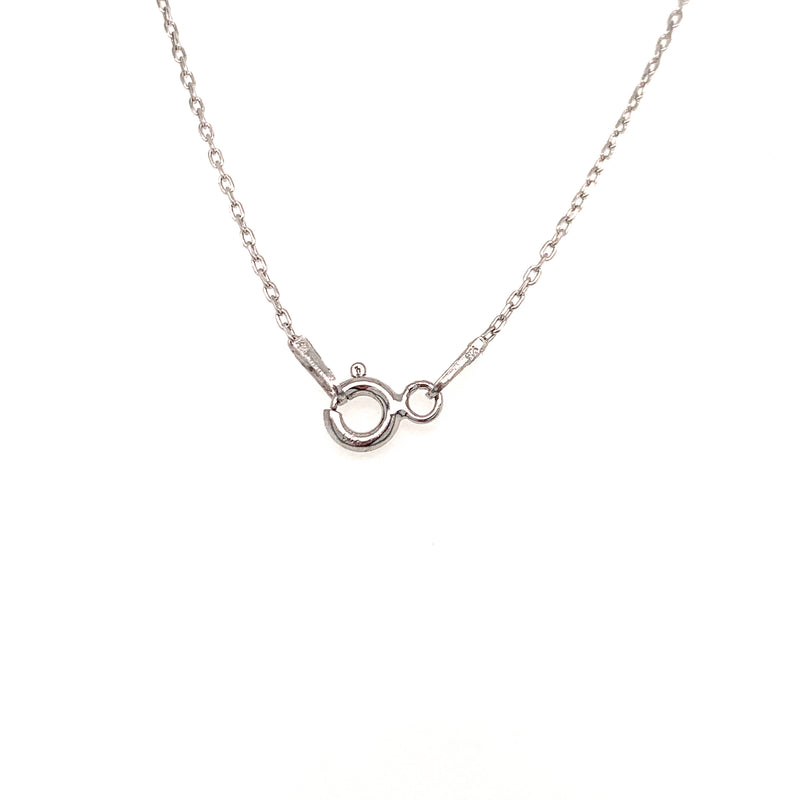 Collar (coche de bebé) con circones en plata 925. 45cm