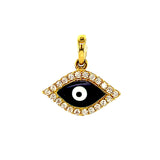 Dije (ojo turco) con circones en oro amarillo 10kt.