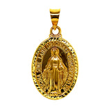 Dije (Virgen Milagrosa) en oro amarillo 10k