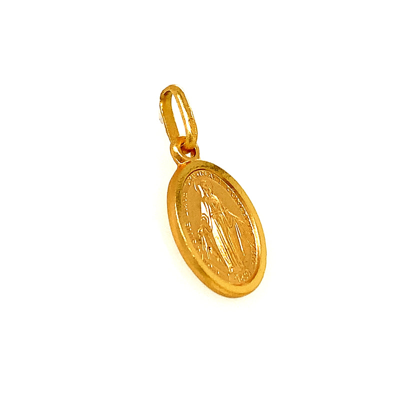 Dije (medalla Milagrosa) en oro amarillo 10k