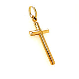 Dije (cruz) en oro amarillo 10k