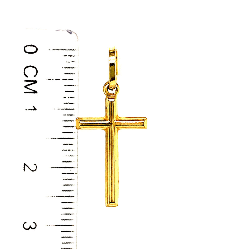 Dije (cruz) en oro amarillo 10k