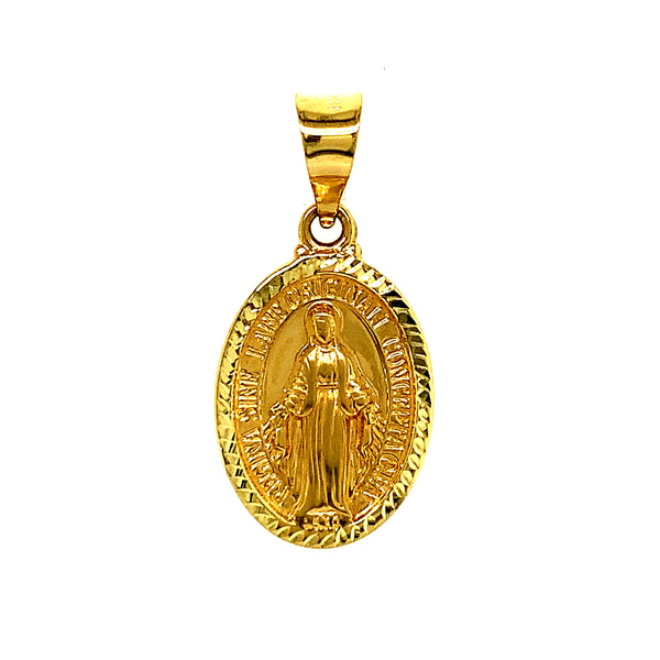 Dije (Virgen Milagrosa) en oro amarillo 10k