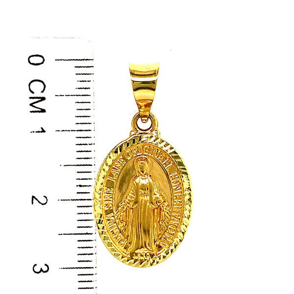 Dije (Virgen Milagrosa) en oro amarillo 10k