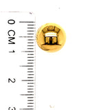 Aretes (bolitas lisas) en oro amarillo 10kt.