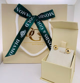 Aretes (bolitas lisas) en oro amarillo 10kt.