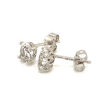 Aretes de topacio blanco en oro blanco 14kt. TW-1.92CTS.