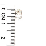 Aretes de topacio blanco en oro blanco 14kt. TW-1.92CTS.