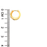 Huggies en oro tres tonos 10k