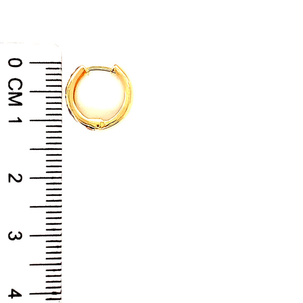 Huggies en oro tres tonos 10k