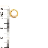 Huggies con circones blancos y rosados en oro amarillo 10k