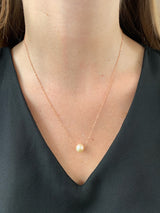 Collar de perla en oro rosado 14kt. 45cm