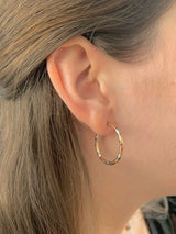 Argollas en oro tres tonos 10kt.