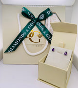 Aretes de amatista en plata 925