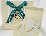 Cadena (Gourmet Hueca) en oro amarillo 10kt. 60cm