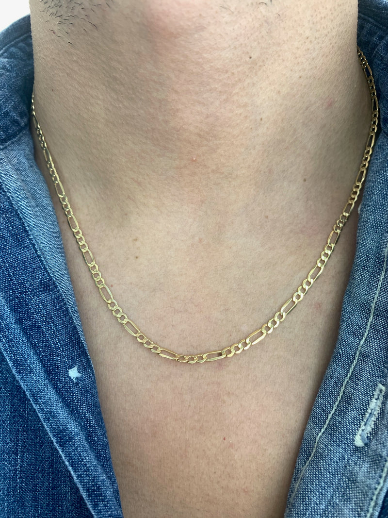 Cadena Cartier hueca en oro amarillo 10kt. 50cm