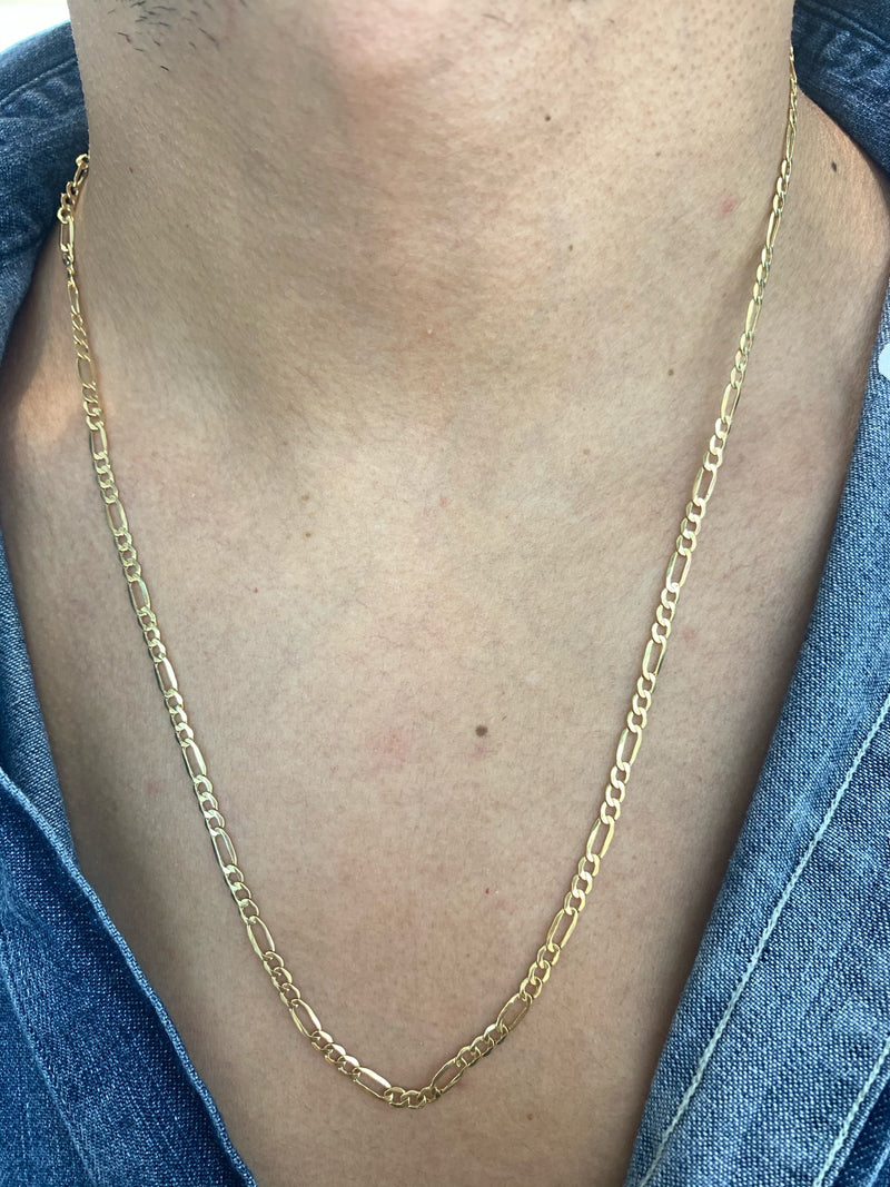 Cadena Cartier hueca en oro amarillo 10k. 60cm