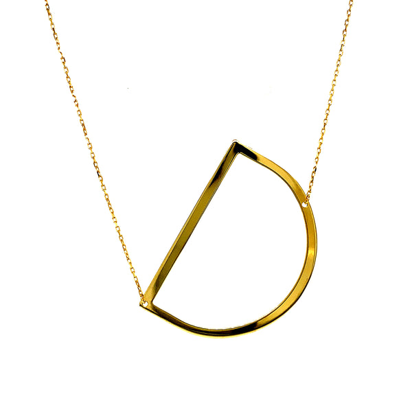 Collar con inicial (D) en oro amarillo 10kt. 40cm