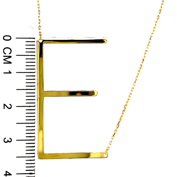 Collar con inicial (E) en oro amarillo 10kt. 40m
