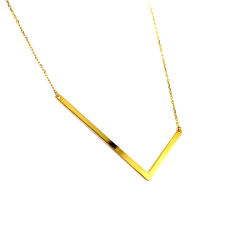 Collar con inicial (L) en oro amarillo 10kt. 45cm
