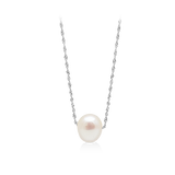 Collar de perlas en oro blanco 14Kt. 45cm