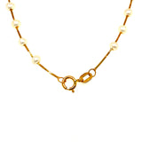 Collar de perlas blancas en oro amarillo 14kt. 45cm