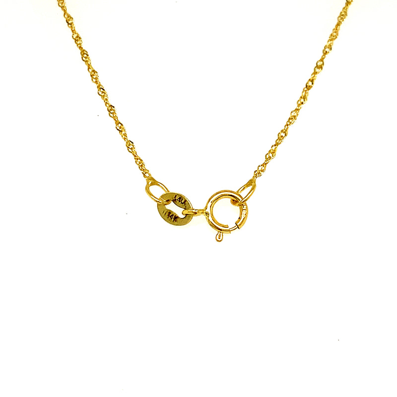 Collar de perla blanca en oro amarillo 14kt. 45cm