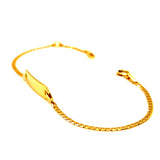 Pulsera Gourmet grabable para bebés en oro amarillo 10KT 15cm