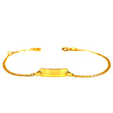 Pulsera Gourmet grabable para bebés en oro amarillo 10KT 15cm