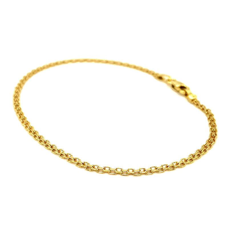 Pulsera Bismark en oro amarillo 10k. 19.5cm