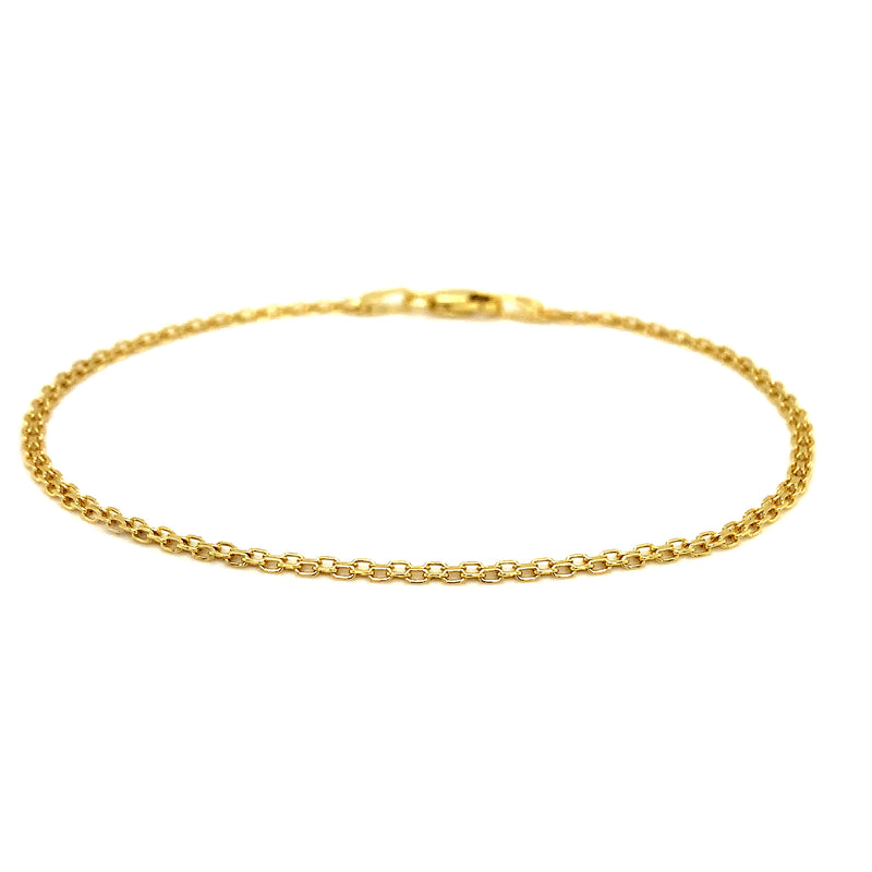 Pulsera Bismark en oro amarillo 10k. 19.5cm