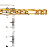 Pulsera (Fígaro Hueca) en oro amarillo 10kt. 20.5cm