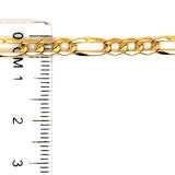 Pulsera (Fígaro Hueca) en oro amarillo 10kt. 21cm