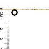 Pulsera (círculos y circones) en oro amarillo 10k. 19cm