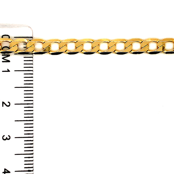 Pulsera Gourmet maciza en oro amarillo 10kt. 21cm