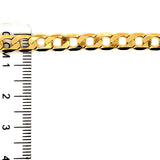 Pulsera (Gourmet Maciza) en oro amarillo 10kt. 21cm