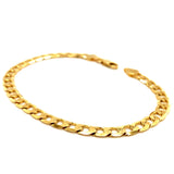 Pulsera (Gourmet Maciza) en oro amarillo 10kt. 21cm