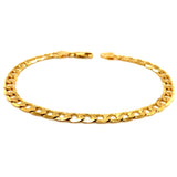 Pulsera (Gourmet Maciza) en oro amarillo 10kt. 21cm