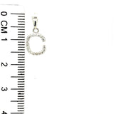 Dije de inicial (C) con circones en plata 925