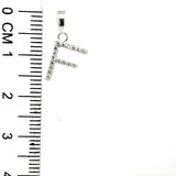 Dije de inicial (F) con circones en plata 925
