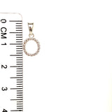 Dije de inicial (O) con circones en plata 925
