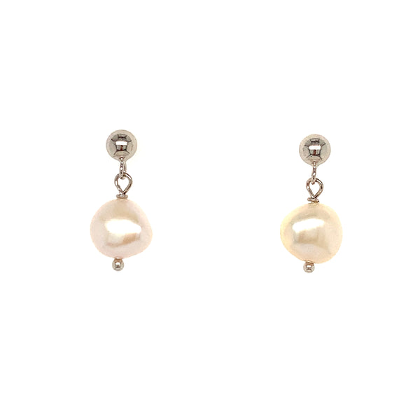 (SWAN) Aretes de perlas en plata 925  ANTES:  $49.00
