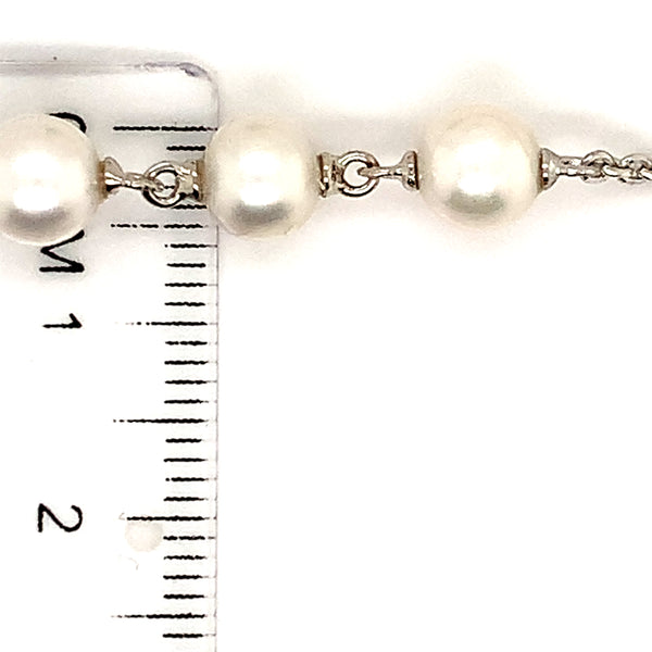 (SWAN) Pulsera ajustable de perlas cultivadas en plata 925  ANTES:  $99.00