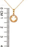 Collar de ópalo con diamantes en oro amarillo 14k