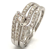 (MIA) Set de anillos con diamantes en oro blanco 18k  ANTES: $1,599.00