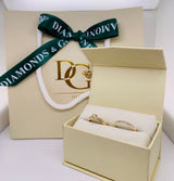 (MIA) Set de anillos con diamantes en oro amarillo 18kt.  ANTES: $1,499.00